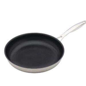 Swiss Diamond 11 Inch Stainless Steel Nonstick Fry Pan, Induction Compatible Skillet, Dishwasher and Oven Safe