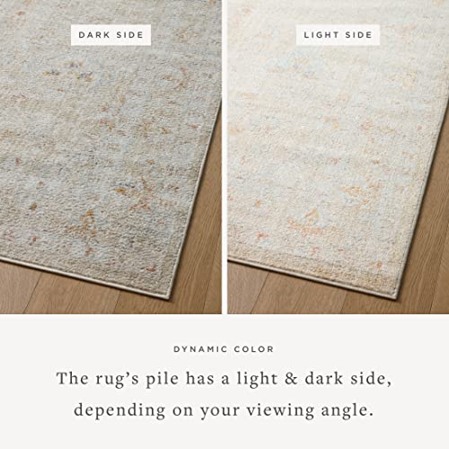 Loloi II Monroe Collection MON-05 Sand/Sunrise 6'-7" x 9'-3" Area Rug