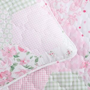 Laura Ashley Kids - Twin Quilt Set, Reversible Kids Bedding with Matching Sham(s), Ideal for Toddler Bedding Set (Ellyn Pink, Twin)