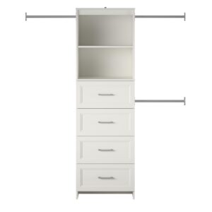 systembuild evolution nevaeh ridge 4 drawer closet storage in white