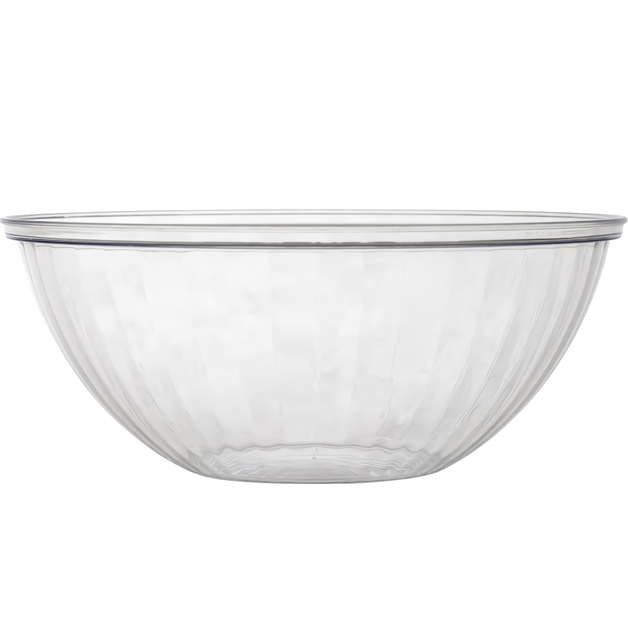 Clear Plastic Salad Bowl (96 Oz.) - Pack Of 1 - Stylish Design, Perfect for Meal Prep, Family Gatherings, BBQs, Parties, Holiday Entertaining, Everyday Use, & More