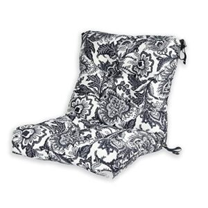 classic accessories for vera bradley outdoor chair cushion, 21 x 19 x 22.5 x 5 inch, java navy, outdoor chair cushions, patio chair cushions, patio cushions