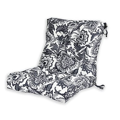 Classic Accessories for Vera Bradley Outdoor Chair Cushion, 21 x 19 x 22.5 x 5 Inch, Java Navy, Outdoor Chair Cushions, Patio Chair Cushions, Patio Cushions