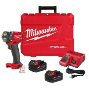 milwaukee 2855-22r 18v brushless 1/2" compact impact wrench w/friction ring kit