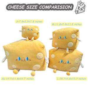 Goylmc Cheese Stuffed Toys - Food Bread Plush Pillow - Home Decoration Christmas Birthday Gift for Kids Boys Girls (Small)