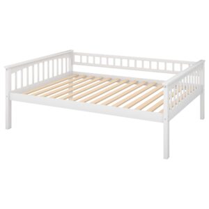 Merax Full-Over-Full Bunk Bed, Solid Wood Full Size Bunk Bed with Two Storage Drawers, Convertible Bunk Bed Can be Converted Into Two Full Size Daybeds (White)