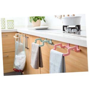 ARTIBETTER Door Back Trash Bag Holder Over Cabinet Door Organizer Portable Trash Can Trash Bag Rack Kitchen Towel Rack Hanging Trash Bag Holder Portable Trash Bag Holder Cupboard Towel Ring