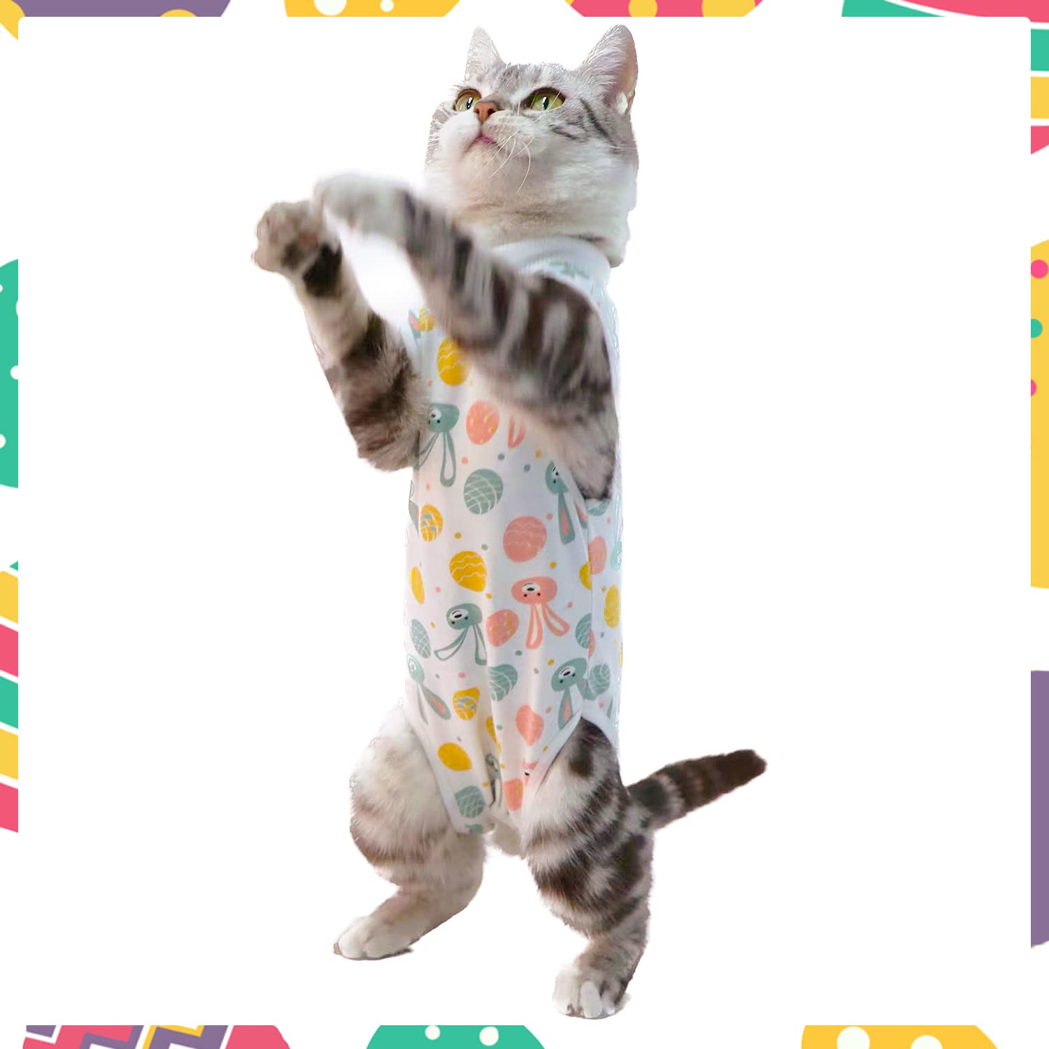 Mairbero cat Recovery Suit,Onesie for cat Surgery Surgical Recovery Suit, Abdominal Wound Or Skin Diseases E-Collar Alternative