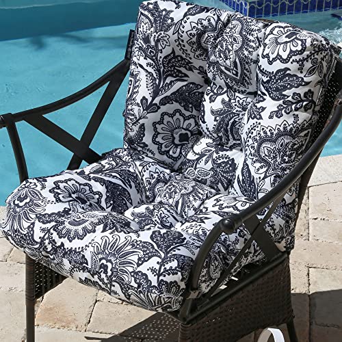 Classic Accessories for Vera Bradley Outdoor Chair Cushion, 21 x 19 x 22.5 x 5 Inch, Java Navy, Outdoor Chair Cushions, Patio Chair Cushions, Patio Cushions