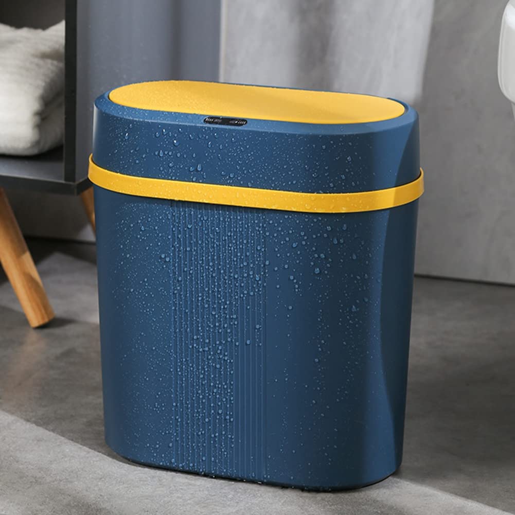 Jaquiain Trash Can Electronic Automatic Garbage Bin Waterproof Bathroom Kitchen Dustbin Intelligent Waste Bin Purple