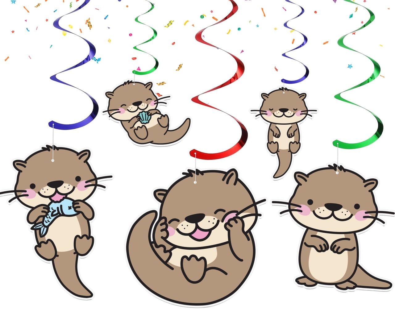 Otter Streamers - Playful Otter Party Decorations for a Splash of Fun