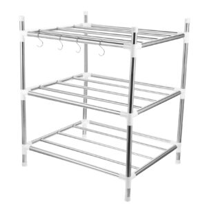 collbath 1pc kitchen storage rack adjustable stainless steel accessories