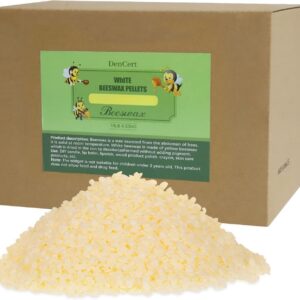 Beeswax Pellets 10LB Cosmetic Beeswax Triple Filtered Beeswax Pastilles for Candle Making Great for DIY Projects Creams Lotions Lip Balm and Soap Making Supplies(10LB)