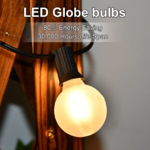 G40 Led Frosted White Replacement Light Bulbs, E12 Led Candelabra Globe Light Bulbs, 1.5 Inch Frosted String Lights Bulbs for Indoor Outdoor, 0.6 Watt E12/C7 Base Chandelier Light Bulbs-25 Pack