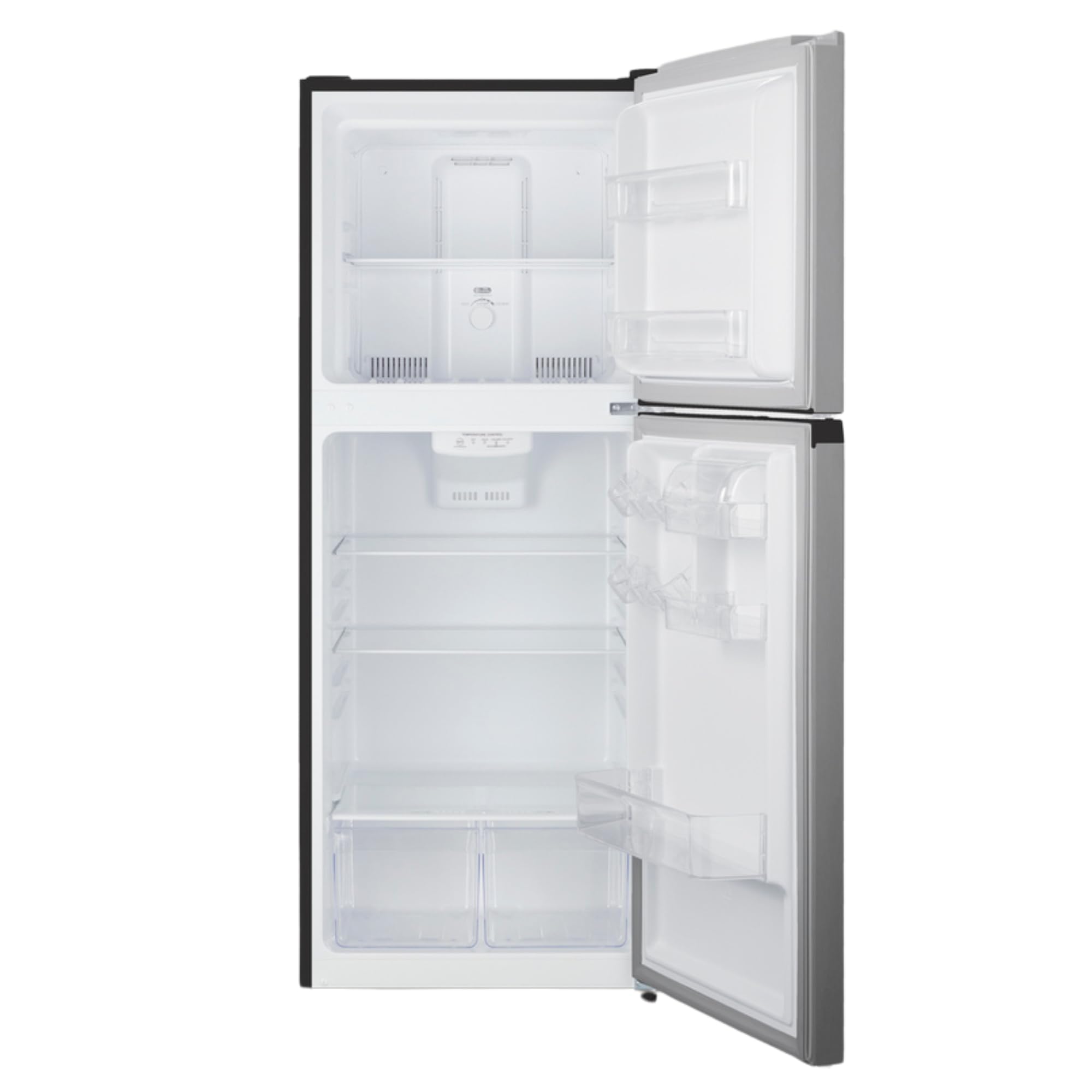 Summit FF1089PL 24” Top Mount Refrigerator-Freezer - Stainless Steel Look