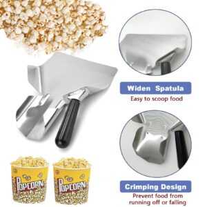 Joyangy French Fry Popcorn Scoop Scooper, Stainless Steel Popcorn Scoop, Quick Fill Tool for Chip Popcorn Bagger Bags, Multipurpose Utility Scooper for Popcorn Machine Ice Candy Snacks Desserts