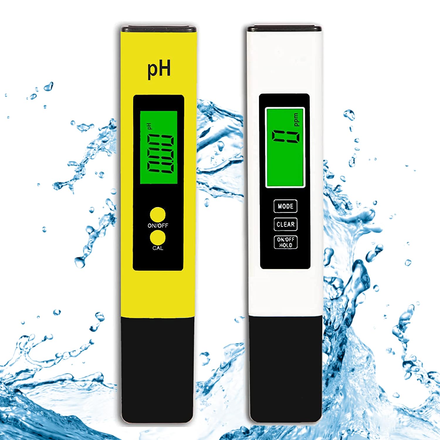 【2024 New】Justmetr PH Meter, TDS Meter Combo, Digital Water Testing Kits, 0.05 High Accuracy pH Tester and ± 2% Accuracy 3-in-1 TDS/EC/Temp Tester Pen for Drinking Water, Hydroponics, Pools, Aquarium