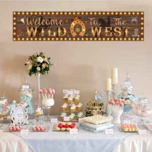 Kimini-Ki Brown Welcome to the Wild West Banner, Western Cowboy Mexican Theme Banner, Wild West Party Decoration, Western Cowboy Decorations for Party