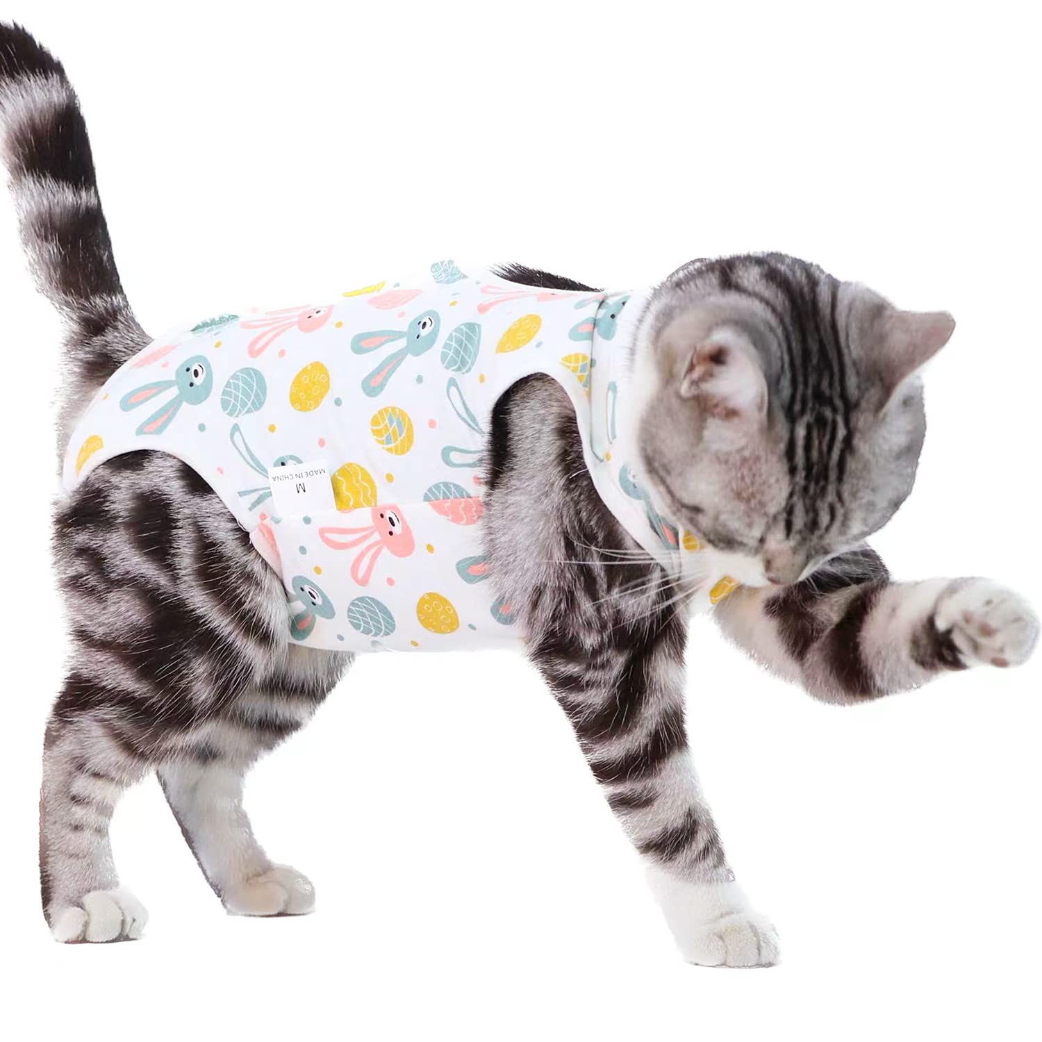 Mairbero cat Recovery Suit,Onesie for cat Surgery Surgical Recovery Suit, Abdominal Wound Or Skin Diseases E-Collar Alternative