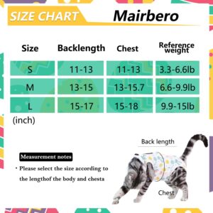 Mairbero cat Recovery Suit,Onesie for cat Surgery Surgical Recovery Suit, Abdominal Wound Or Skin Diseases E-Collar Alternative