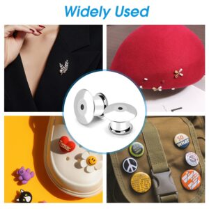 40PCS Locking Pin Back Locking Pin Keeper Clasp, Metal Pin Backing for Brooch Enamel Lapel Pin Lock