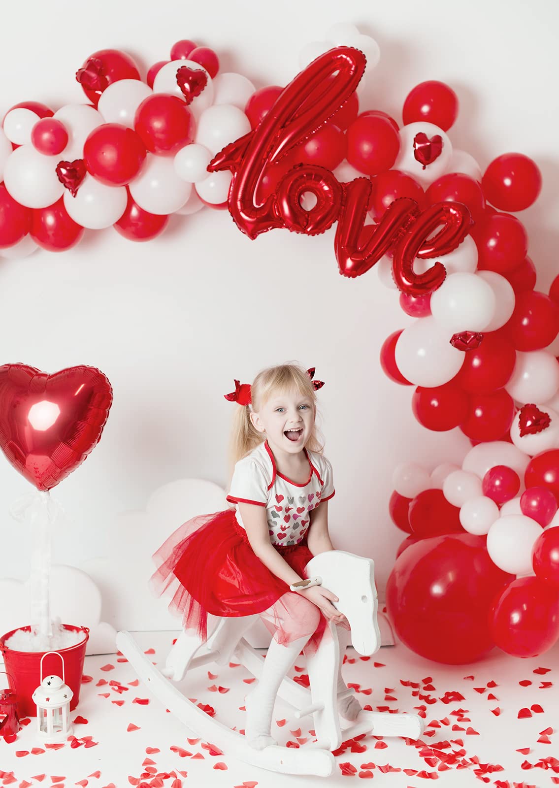 FOTIOMRG Red Balloons 12 inch, 50 Pack Red Latex Party Balloons Helium Quality for Birthday Graduation Baby Shower Valentines Christmas Wedding Party Decorations (with Red Ribbon)