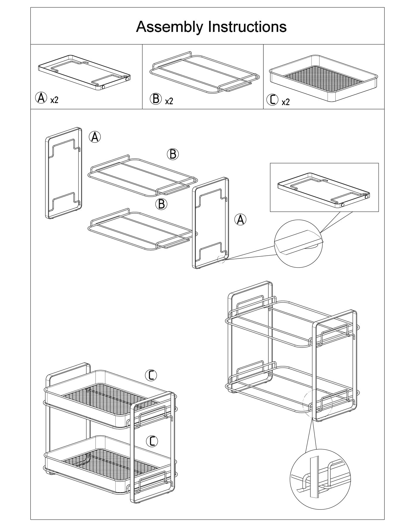 Bathroom Counter Organizer,Goporcelain 2 Tier Countertop Organizer for Bathroom Vanity Tray Kitchen Spice Rack Organizer Shelf Under Sink Storage Organization