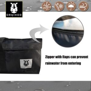 Orqihod Outdoor Cushion Storage Bag Waterproof, Extra Large Bag for Outdoor Cushions 420D Heavy Duty Patio Furniture Cushion Storage Bags with Zipper 65 Inch, Black