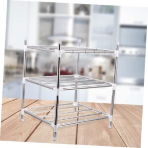 COLLBATH 1pc Kitchen Storage Rack Adjustable Stainless Steel Accessories