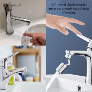 Faucet Extender for Bathroom Sink,720 Degree Swivel Sink Faucet Aerator for Kitchen, 2- Modes Bathroom Faucet Attachment,Swivel Faucet Attachment for Kitchen Sink,Sink Faucet Sprayer Attachment