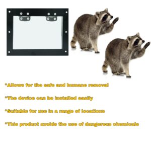 Raccoon one Way Door-One Way Door Excluder for Removal of Raccoons,| Easy Installation| Traps- Garden