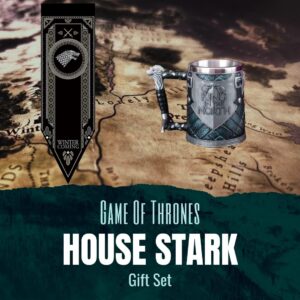 Edgell House - Inspired by GOT Merchandise House Stark Gift Set - GOT House Banner - GOT Sigil Tankard - GOT House Stark Sigil