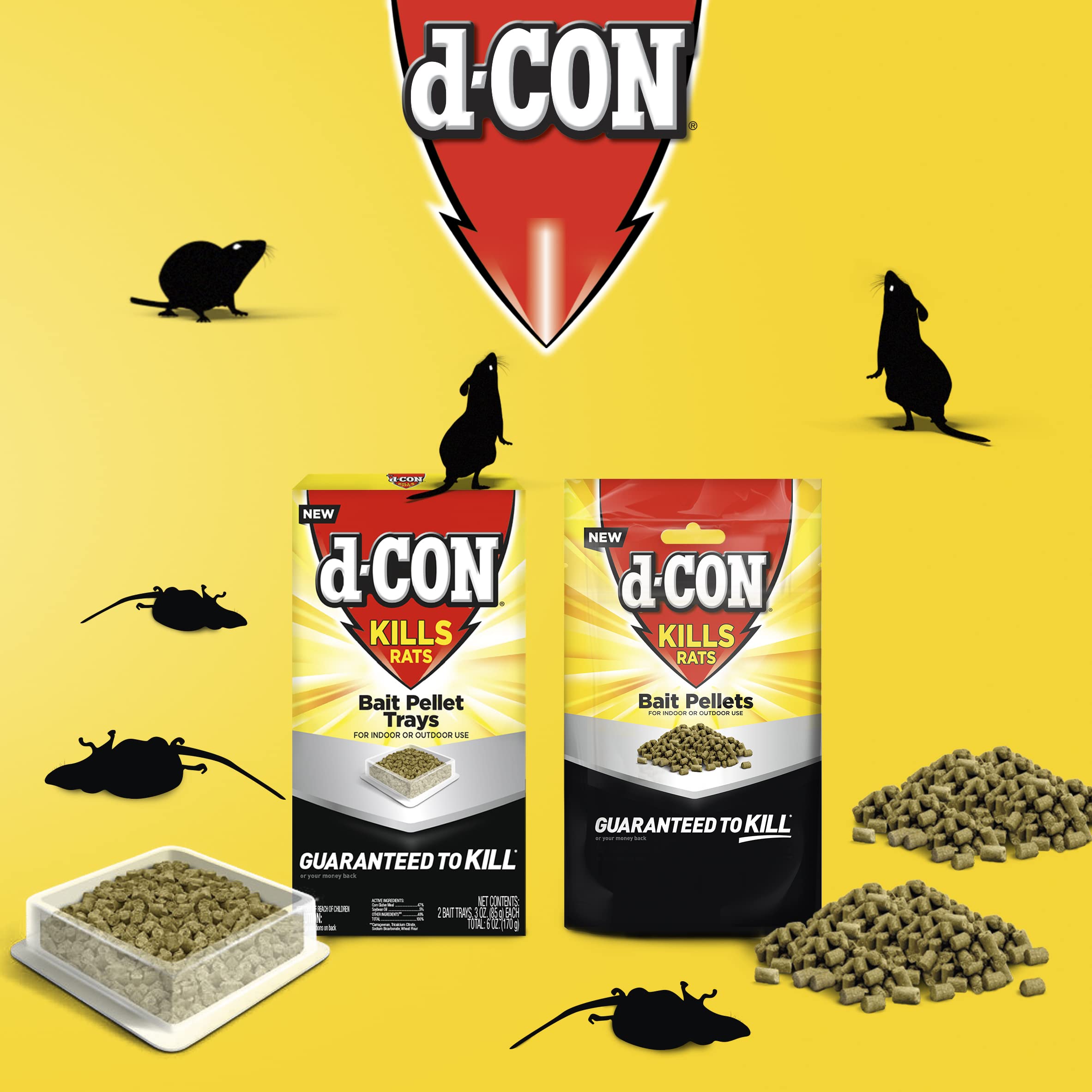 d-CON Bait Pellet Bag, 8 Ounces (Pack of 2)