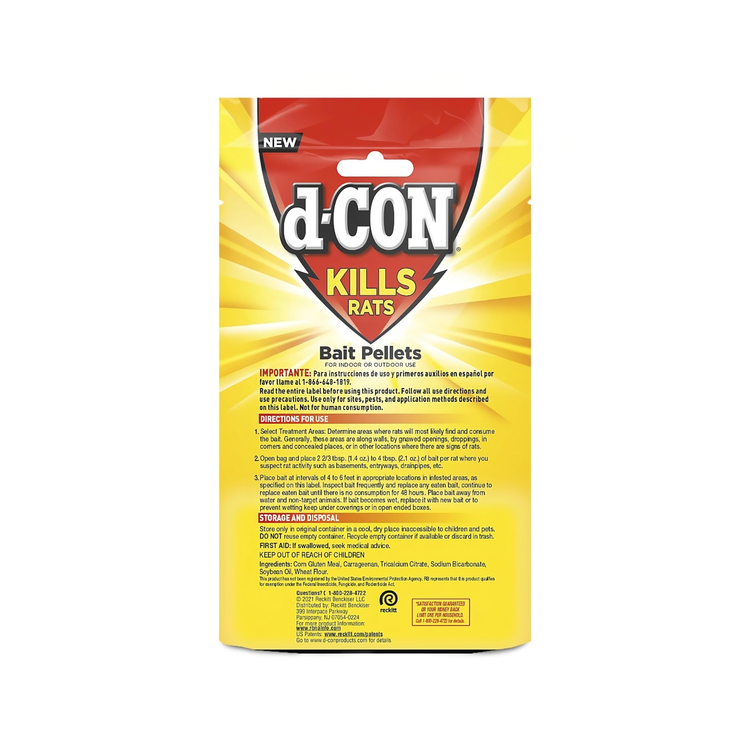 d-CON Bait Pellet Bag, 8 Ounces (Pack of 2)