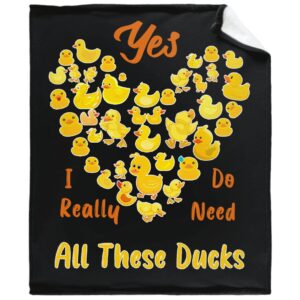 yes i really do need all these ducks soft blanket, lightweight flannel throw blankets for couch bedding travel, practical heartfelt gift for loved ones m 50x60in, teen gift