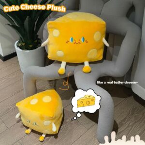 Goylmc Cheese Stuffed Toys - Food Bread Plush Pillow - Home Decoration Christmas Birthday Gift for Kids Boys Girls (Small)