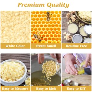 Beeswax Pellets 10LB Cosmetic Beeswax Triple Filtered Beeswax Pastilles for Candle Making Great for DIY Projects Creams Lotions Lip Balm and Soap Making Supplies(10LB)