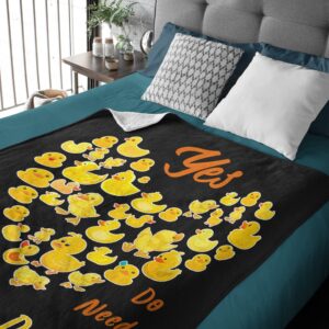 Yes I Really Do Need All These Ducks Soft Blanket, Lightweight Flannel Throw Blankets for Couch Bedding Travel, Practical Heartfelt Gift for Loved Ones M 50x60in, Teen Gift