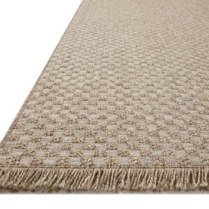 Loloi II Dawn Collection Indoor/Outdoor DAW-02 Tan 7'-8" x 10' Area Rug