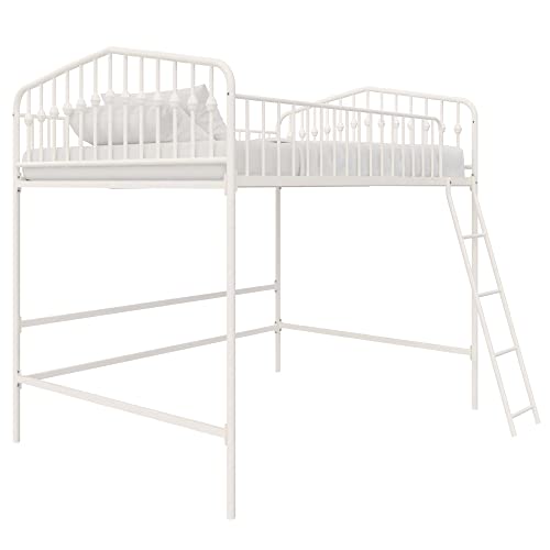 Novogratz Bushwick Metal Full Loft Bed, Off White