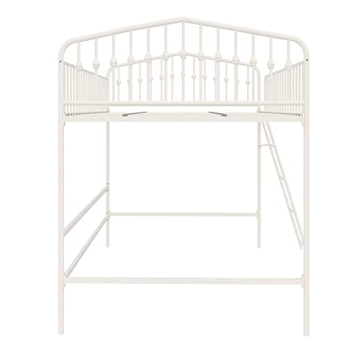 Novogratz Bushwick Metal Full Loft Bed, Off White