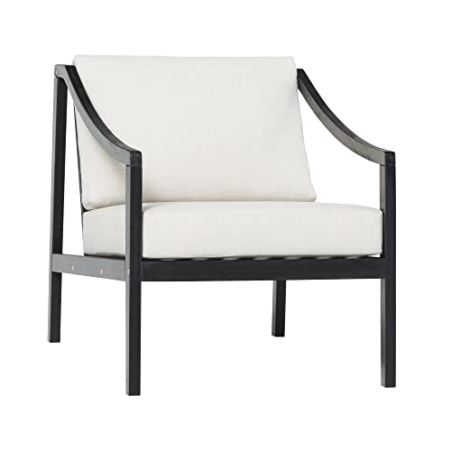 Walker Edison Dekian Outdoor Chairs, Black Wash