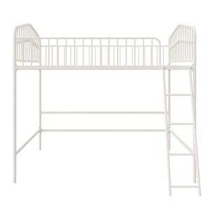 Novogratz Bushwick Metal Full Loft Bed, Off White