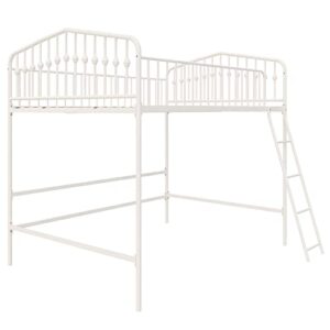 Novogratz Bushwick Metal Full Loft Bed, Off White