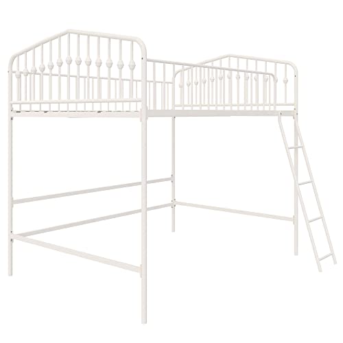 Novogratz Bushwick Metal Full Loft Bed, Off White