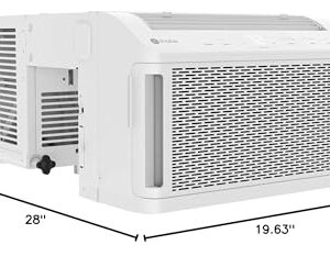 GE Profile ClearView Inverter Window Air Conditioner Unit, 10,300 BTU, U-Shaped Adjustable Depth, Energy Efficient Cooling up to 450 sq ft., Ultra Quiet, SMART Home Capable, Includes Remote, White