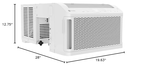 GE Profile ClearView Inverter Window Air Conditioner Unit, 10,300 BTU, U-Shaped Adjustable Depth, Energy Efficient Cooling up to 450 sq ft., Ultra Quiet, SMART Home Capable, Includes Remote, White