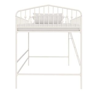 Novogratz Bushwick Metal Full Loft Bed, Off White