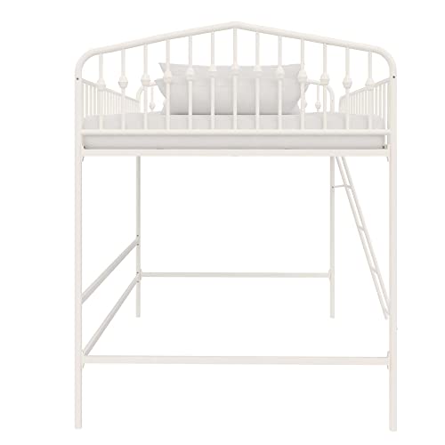 Novogratz Bushwick Metal Full Loft Bed, Off White