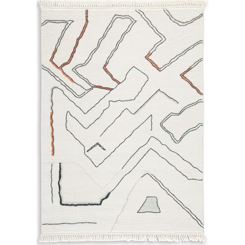 Signature Design by Ashley Cadeworth Contemporary 5' x 7' Printed Abstract Pattern Medium Area Rug, Medium Pile, Multicolor